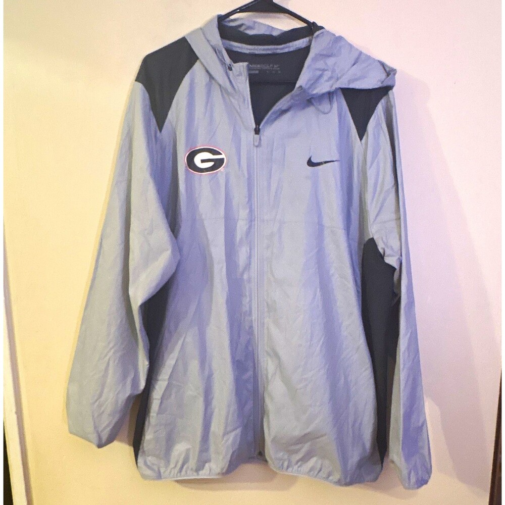 Georgia Bulldogs Nike Golf  Men's Full  Zip Hooded Windbreaker Jacket Sz XXL